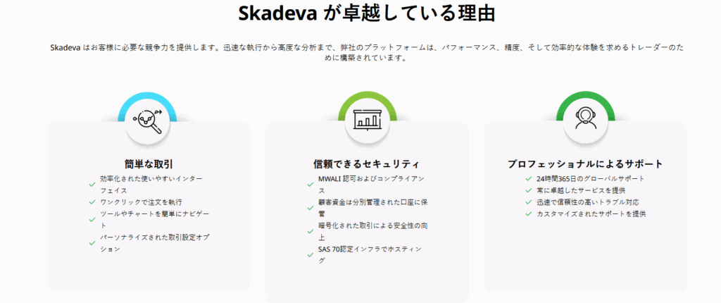 Skadevaが信頼できるブローカーとして際立つ理由